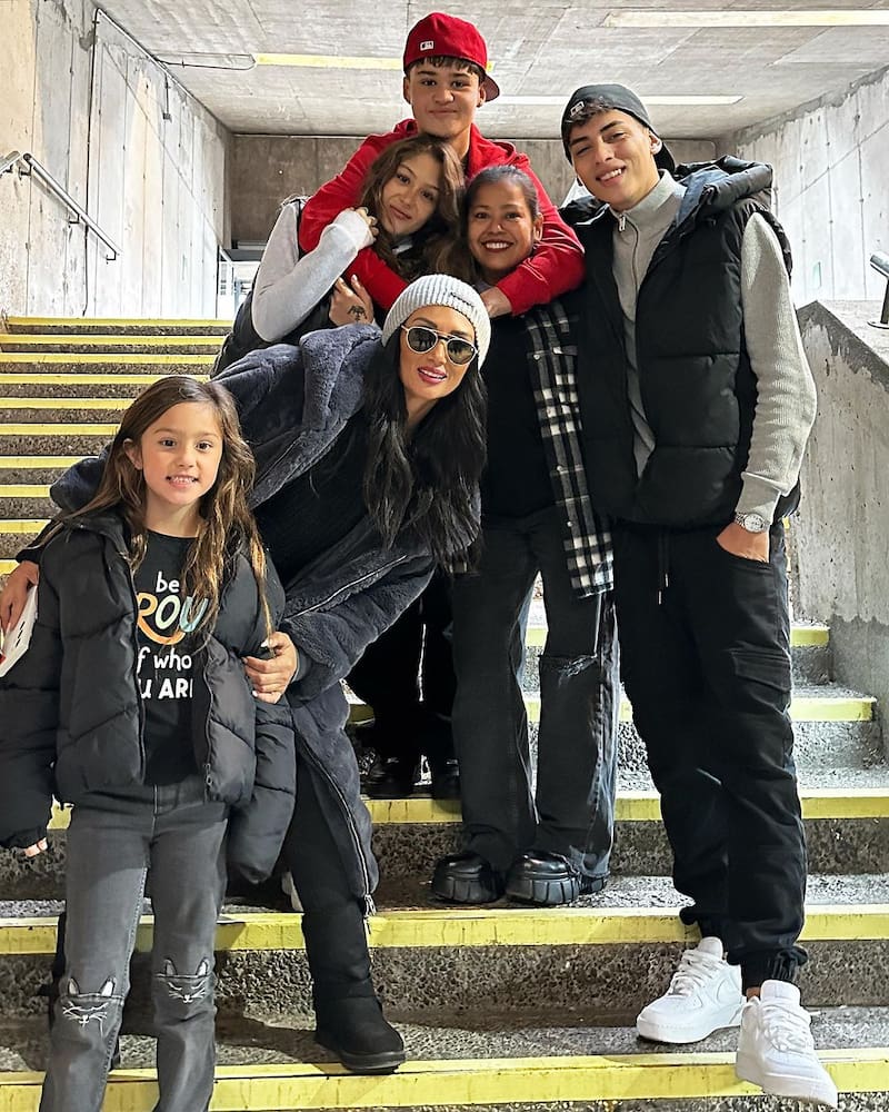 Pamela Díaz y su familia