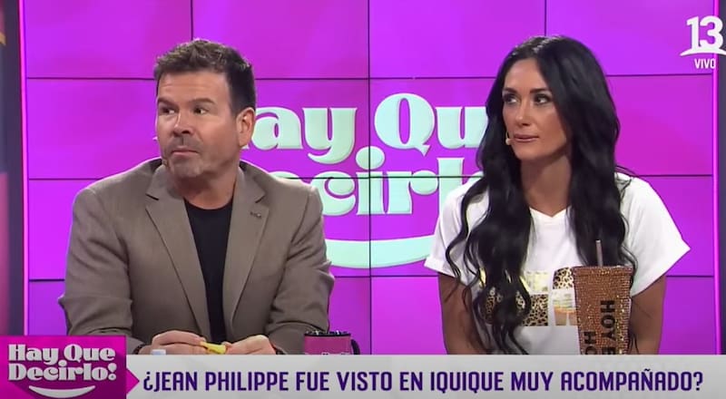 Pamela Díaz le deseó lo mejor a Jean Philipp Cretton. Créditos: Pantallazo Canal 13