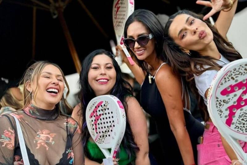 Pamela Díaz junto a Camila Campos, Camila Arismendi y Azzartt Maveth, sus excompañeras en "Tierra Brava"