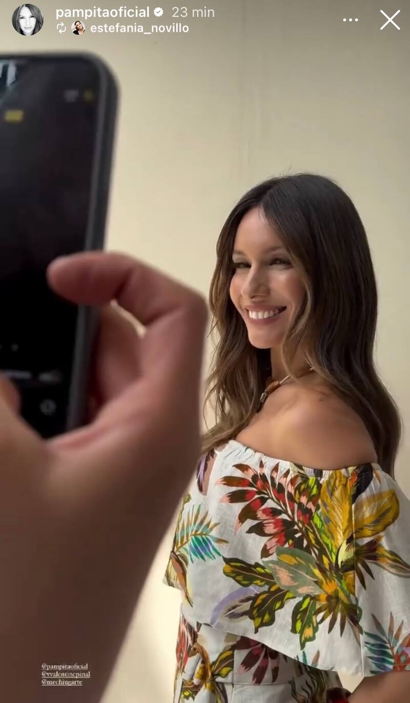 Pampita y sus horas en Chile.
