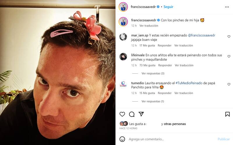 Los "pinches" de la hija de Pancho Saavedra. Créditos: @franciscosaavedr
