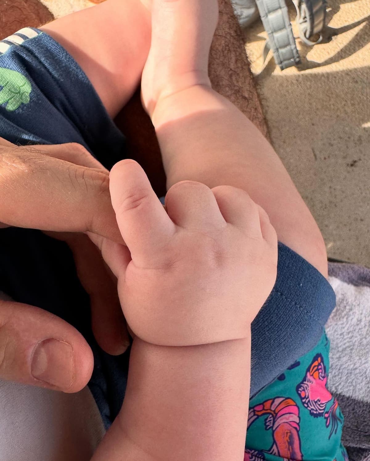 Pancho Saavedra y el pequeño Emilio de 7 meses de edad