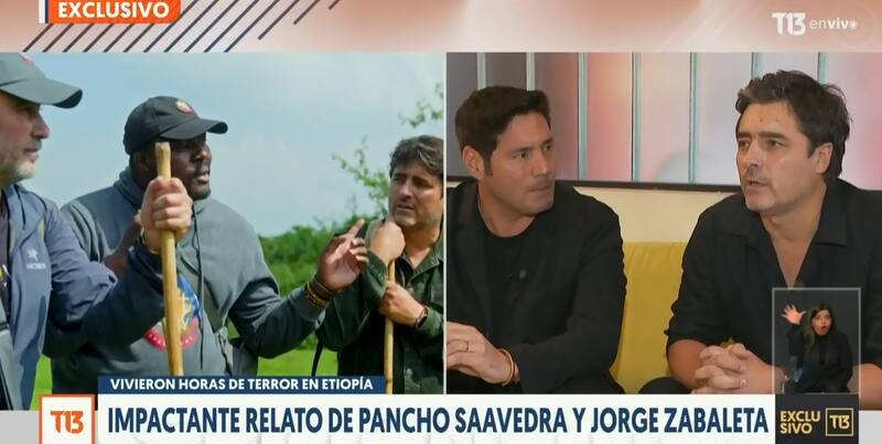 Pancho Saavedra y Jorge Zabaleta se sinceraron en Teletrece.