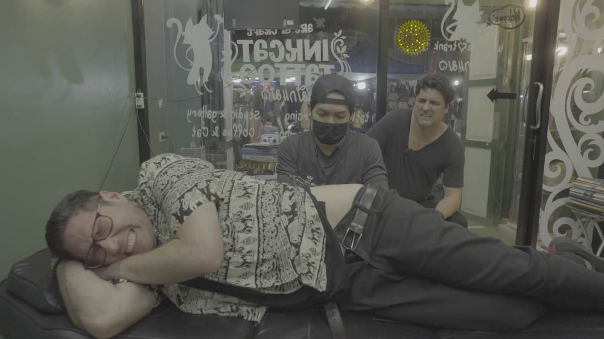 El animador sufrió con su tatuaje.