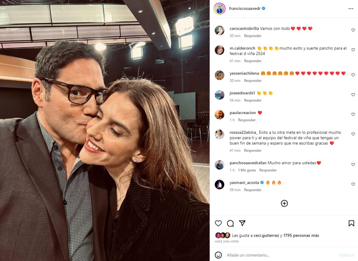 Pancho Saavedra anuncia el inicio de los preparativos para Viña 2024 con foto junto a María Luisa Godoy.