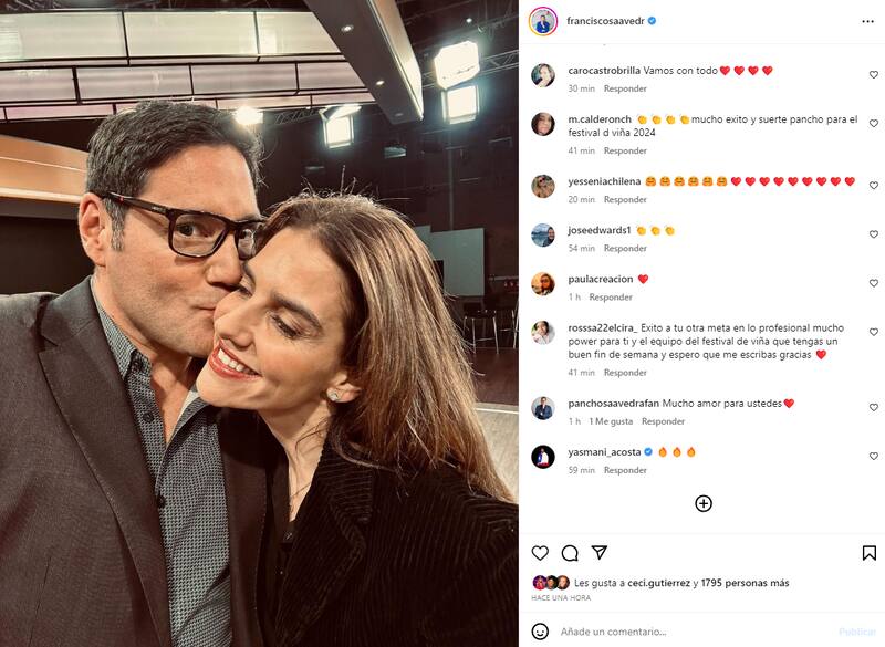 Pancho Saavedra anuncia el inicio de los preparativos para Viña 2024 con foto junto a María Luisa Godoy.