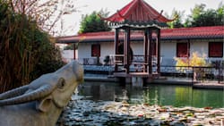 Este espectacular parque ubicado a dos horas de Santiago te transportará a China: Contiene una laguna, piscina y restaurant