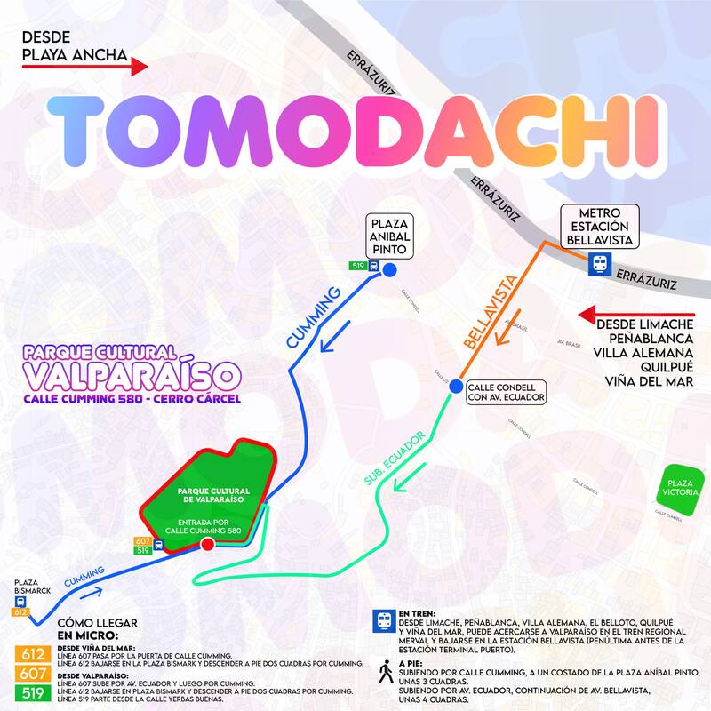 Estas son las rutas que puedes tomar para llegar a la Feria Tomodachi.
