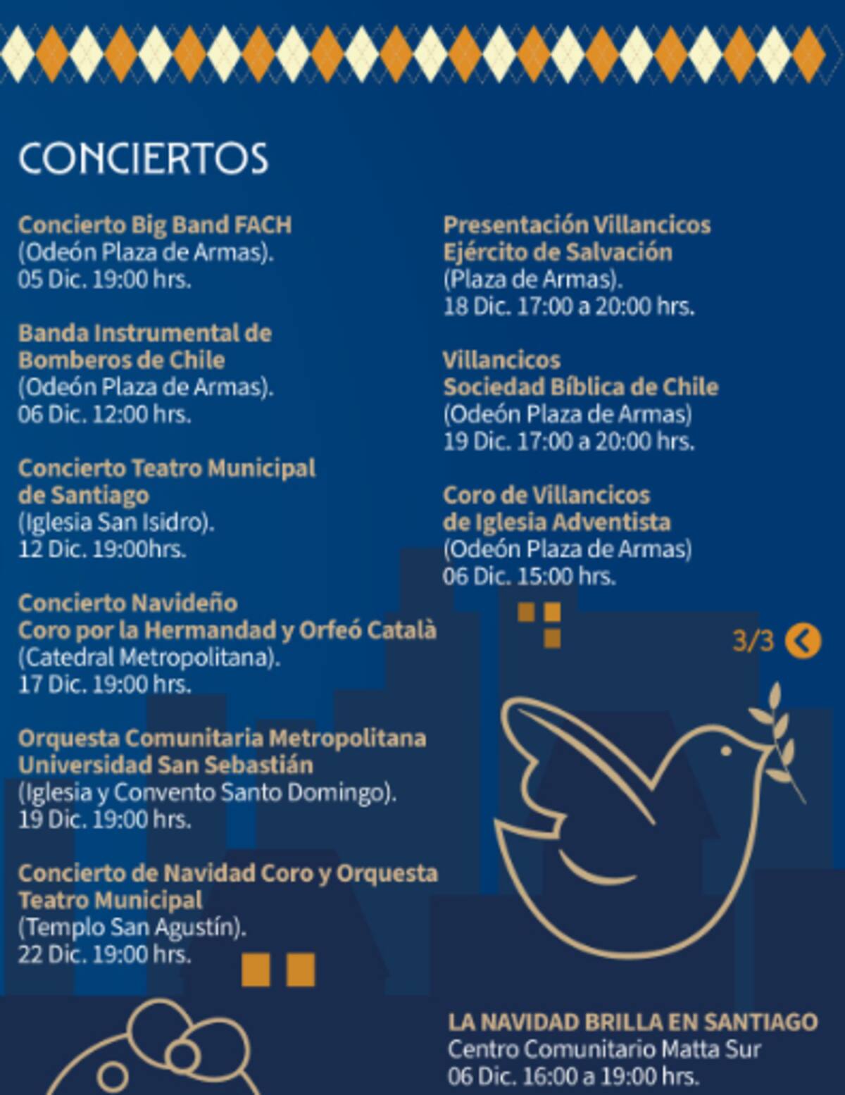 La comuna también realizará conciertos y presentaciones en diferentes puntos de la zona. Foto: Instagram Municipalidad de Santiago.