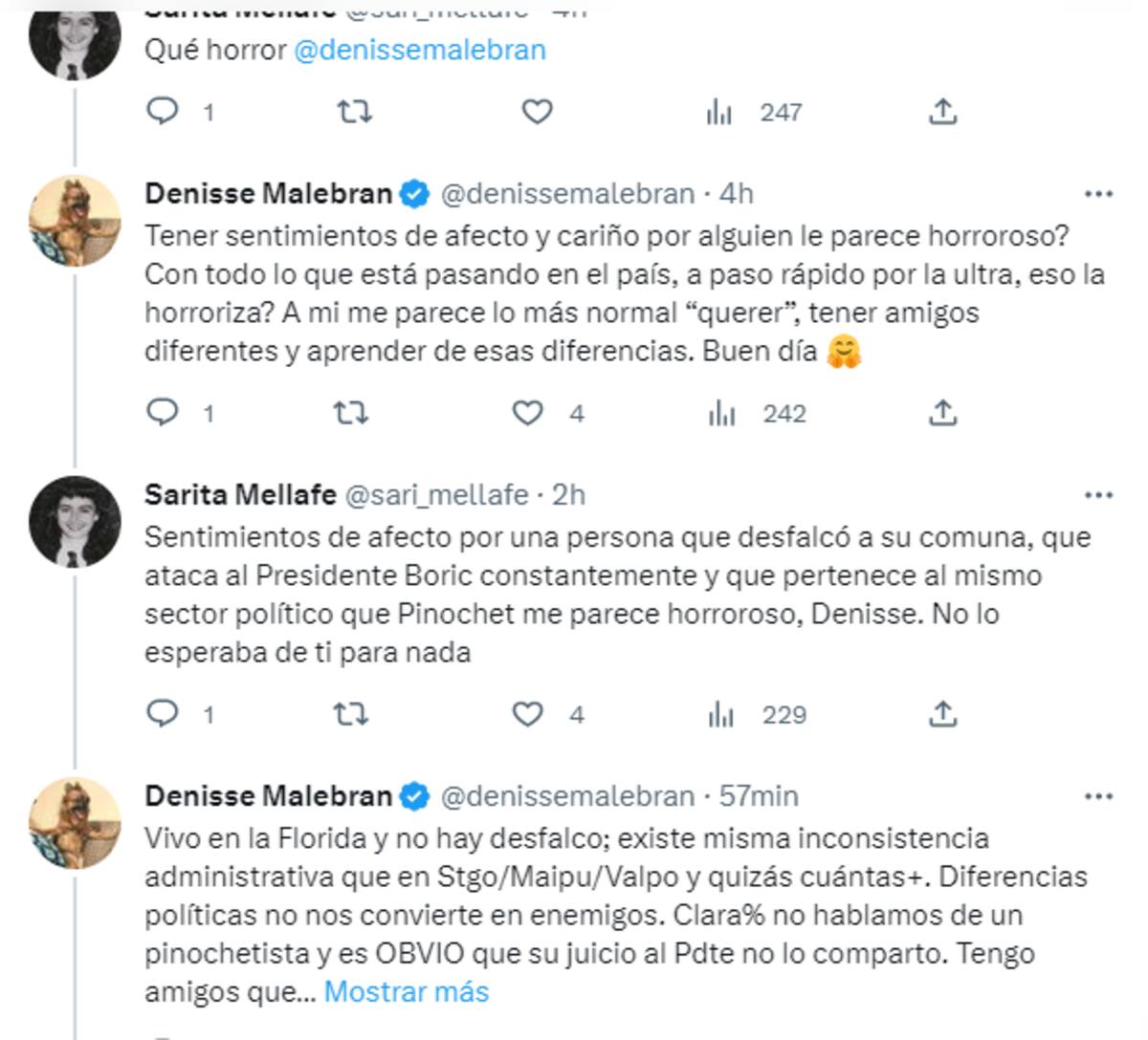 Denisse Malebrán responde a su amistad con Rodolfo Carter