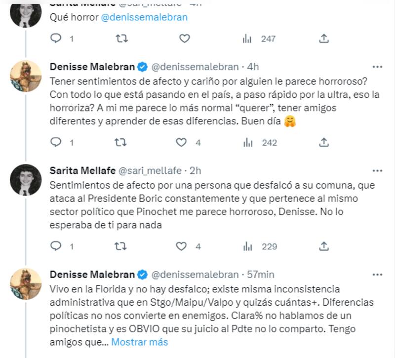 Denisse Malebrán responde a su amistad con Rodolfo Carter