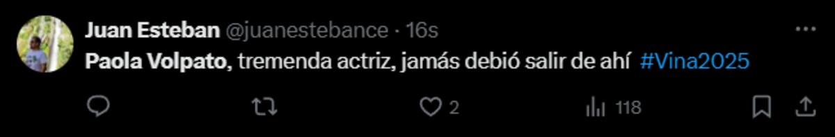 Estas fueron algunas reacciones a la animación de la intérprete.