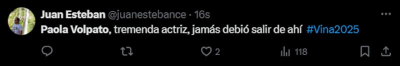 Estas fueron algunas reacciones a la animación de la intérprete.