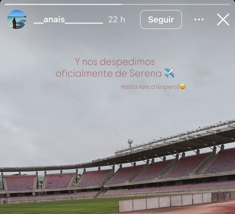 Anais subió esta storie a su cuenta de Instagram. Foto: Captura