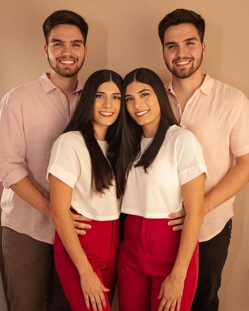 Parejas de gemelos idénticos. Créditos: @casal.twins