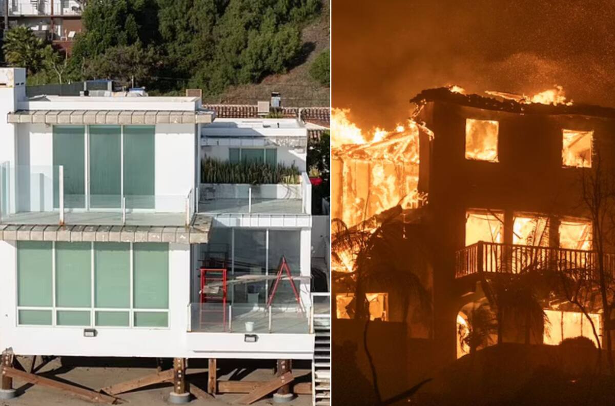 FOTOS | El IMPACTANTE antes y después de las casas de celebridades destruidas por los incendios en California
