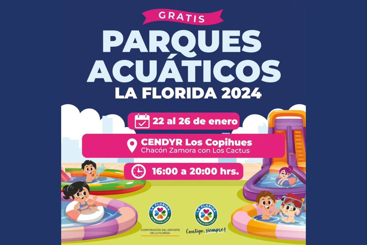 En estos horarios se podrá visitar el Parque Acuático Móvil de La Florida.