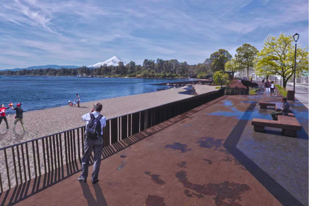 El proyecto estará incorporando desde paseos peatonales hasta zonas de contemplación. Foto: Municipalidad de Puerto Varas.
