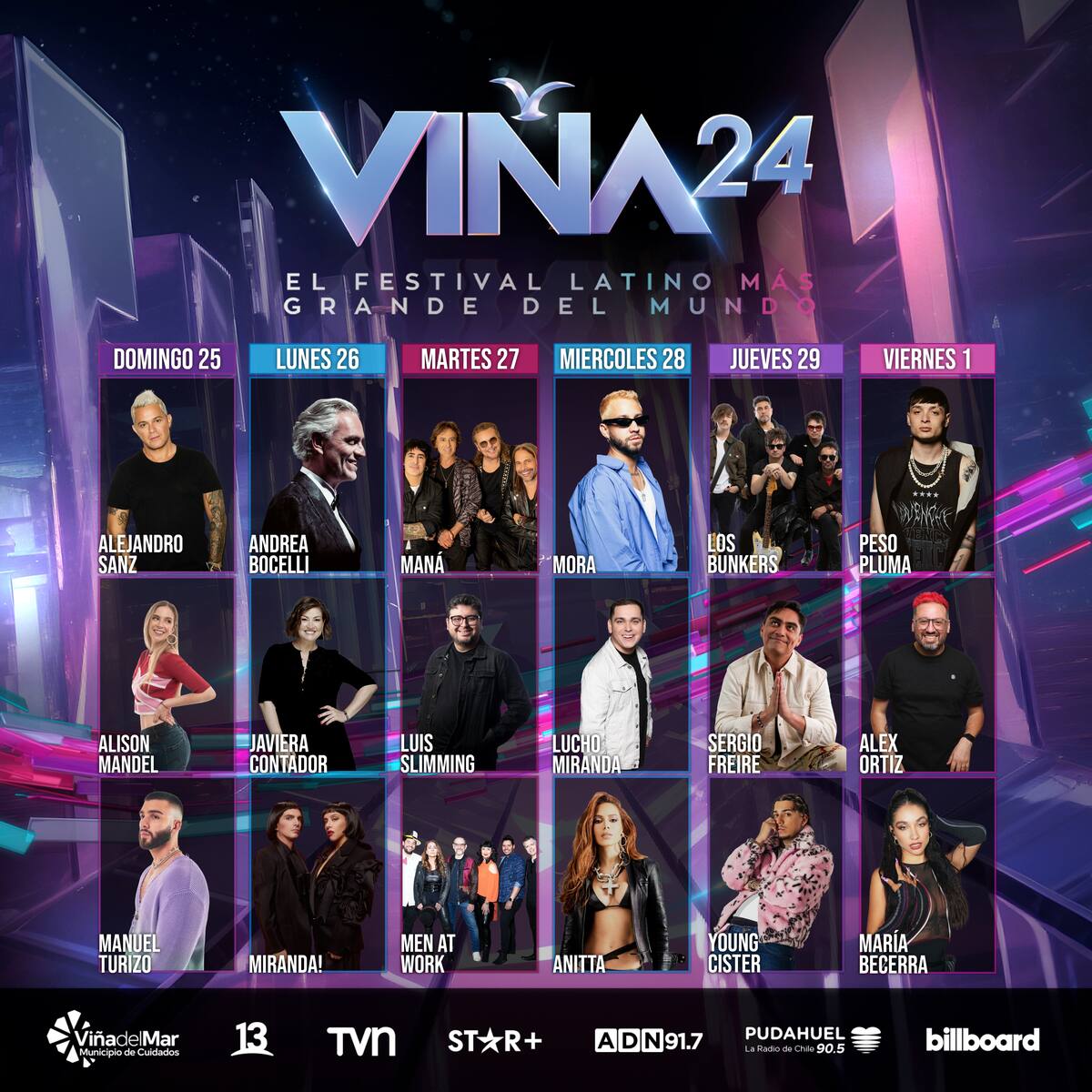 Ya se confirmó la Parrilla completa del certamen de la canción en la ciudad Jardín, ¡Te contamos todos los detalles!