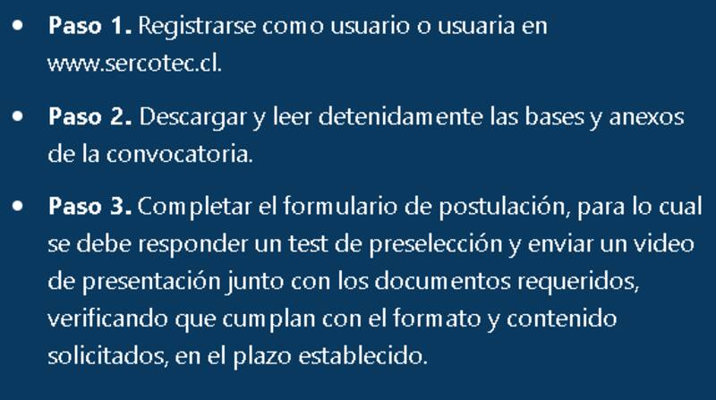 a subsidio de Sercotec.