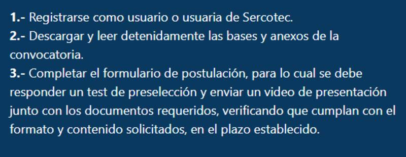 Pasos para postular a Capital Semilla Emprende.