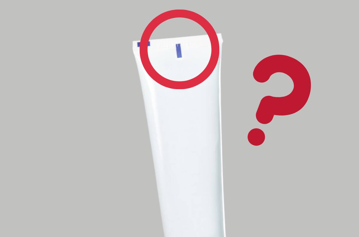 ¿Qué significa el color del rectángulo de tu pasta de dientes?