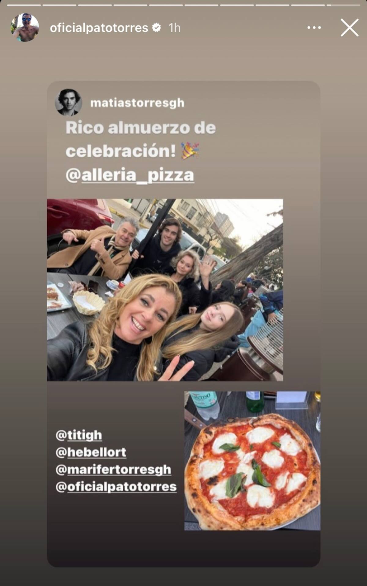 Pato Torres y Titi García-Huidobro celebrando el cumpleaños del joven. Foto: Instagram.