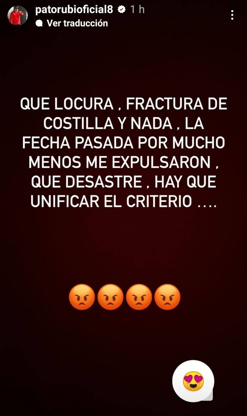 Patricio Rubio se manifestó en redes sociales.