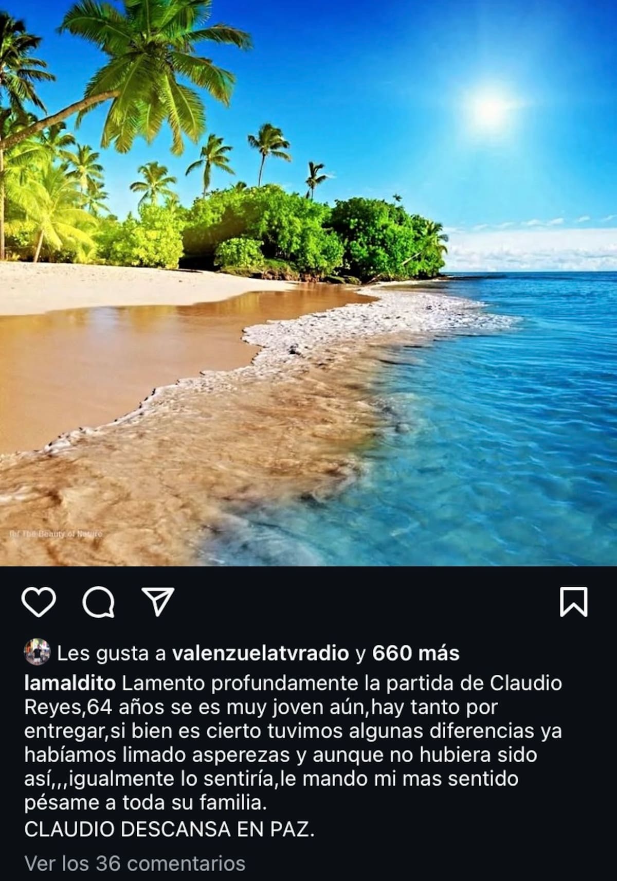 Paty Maldonado reaccionó a la muerte de Claudio Reyes.