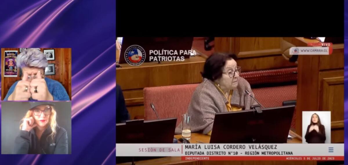 Paty Maldonado aplaudiendo el video de Doctora Cordero.