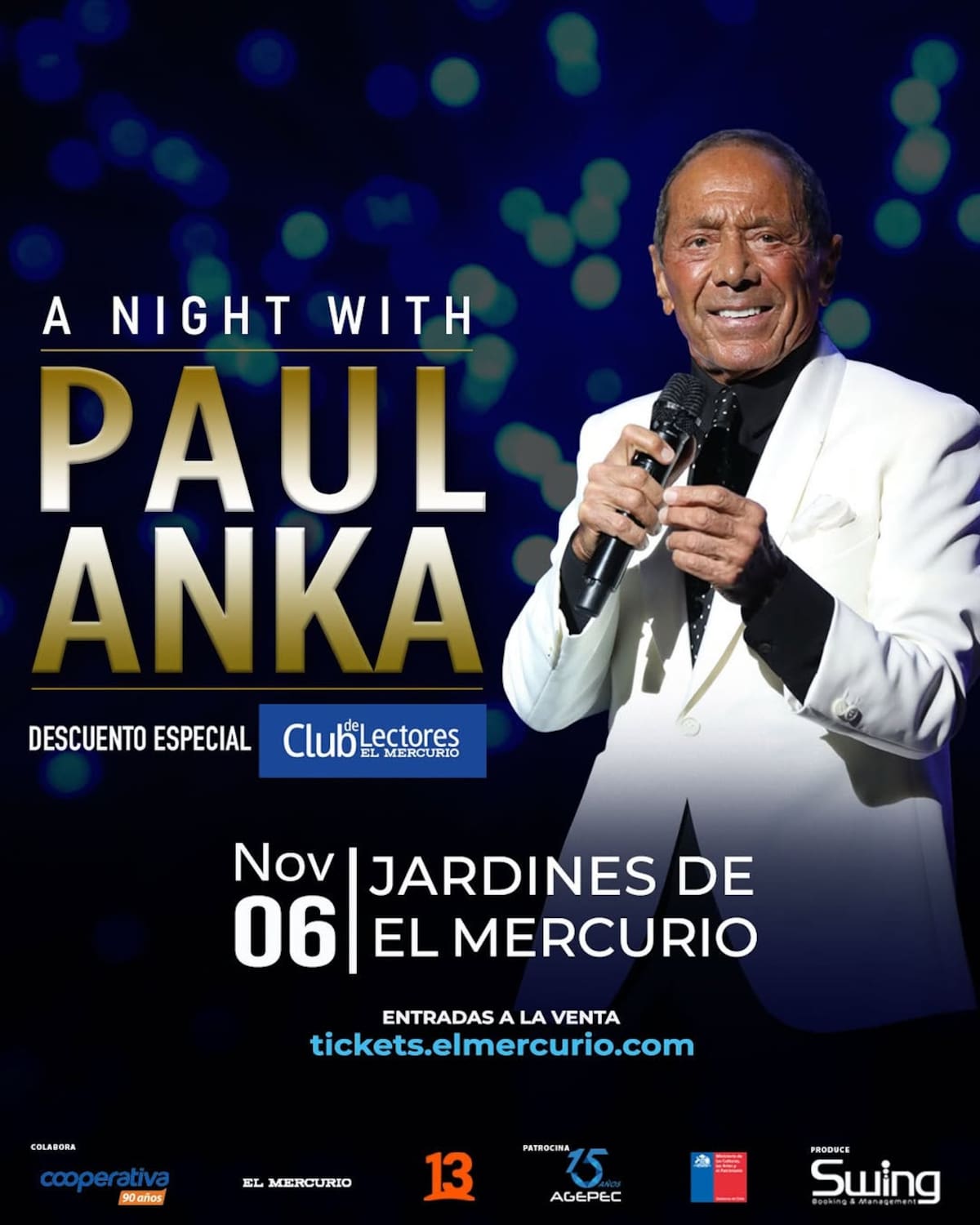 El canadiense regresa a Chile para tocar en los Jardines de El Mercurio.