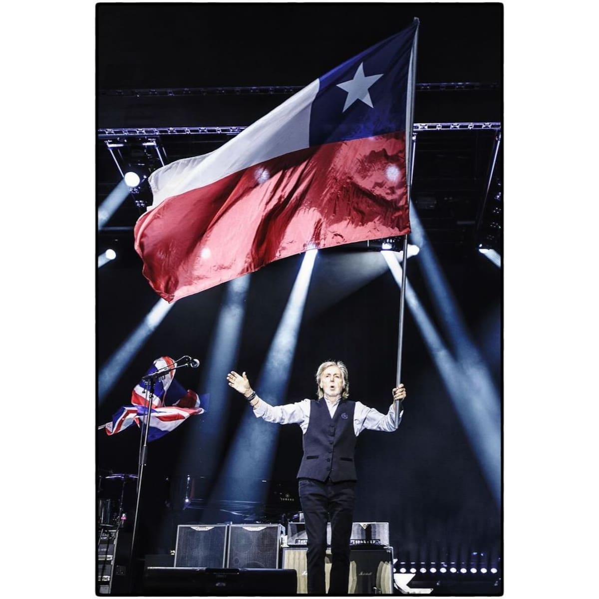 Paul McCartney en su concierto en Chile