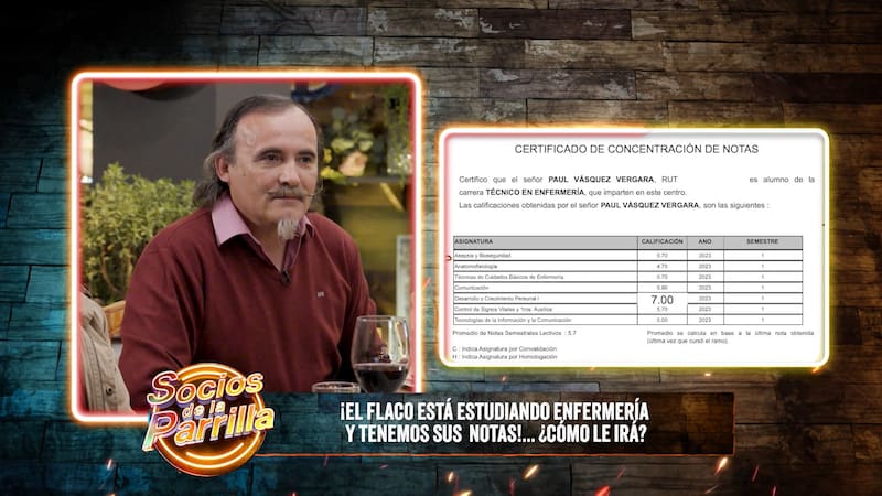 Paul Vásquez, el Flaco, estudia técnico en enfermería