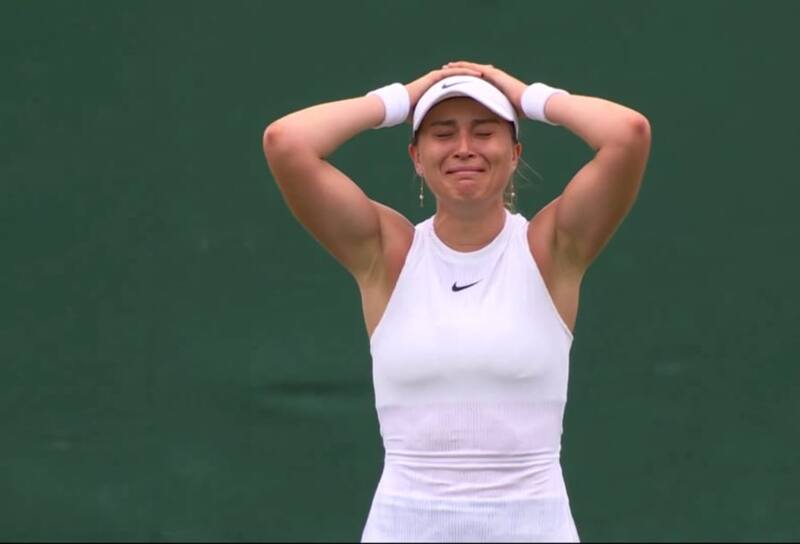 no aguantó las lágrimas en Wimbledon.