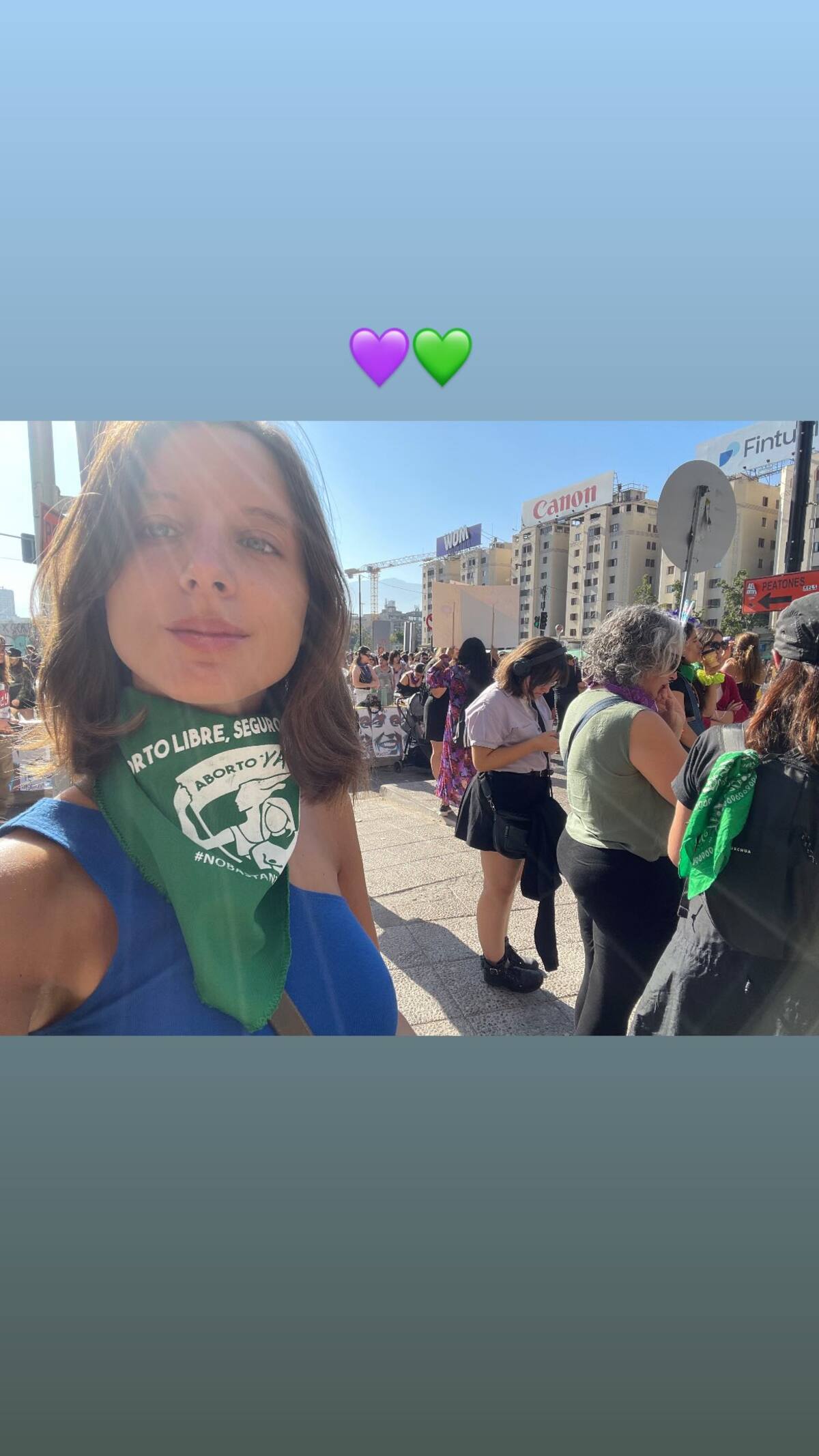 La intérprete celebró el día uniéndose a las movilizaciones. Créditos: @paulaluchsinger.