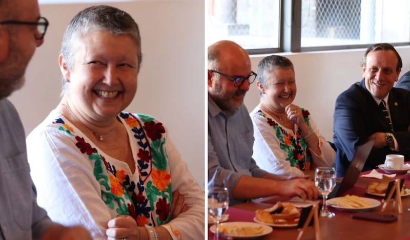 La actriz se mostró radiante compartiendo en su excasa de estudios. Créditos: Instagram