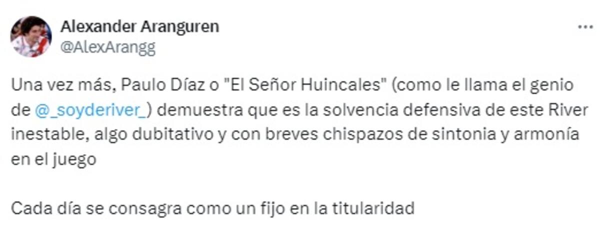 Hinchas cada vez demuestran más cariño a Paulo Díaz