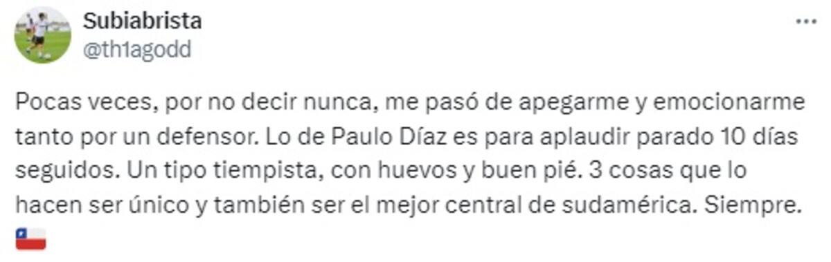 Es considerado el mejor central de Sudamérica