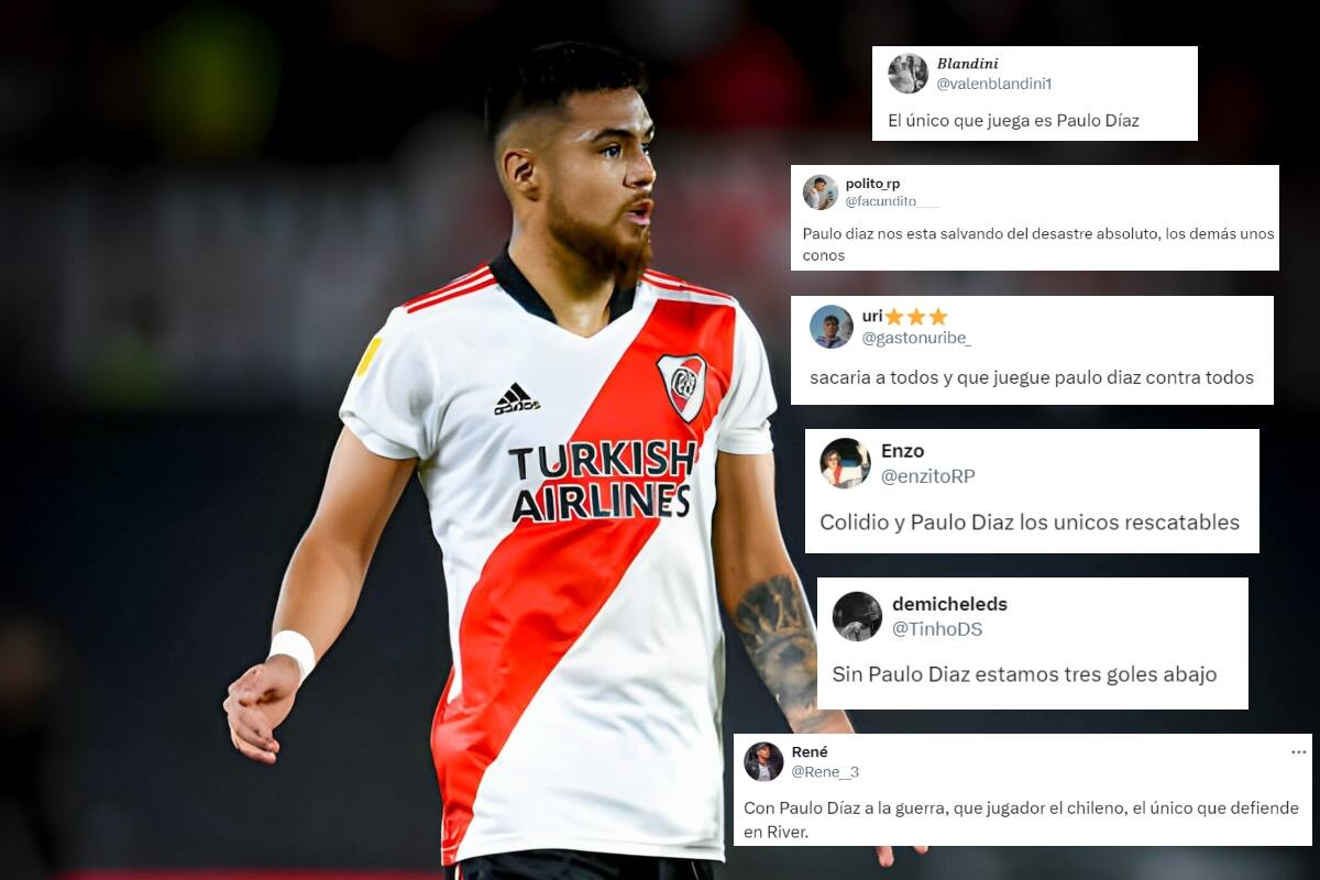 Hinchas de River Plate llenaron de elogios a Paulo Díaz