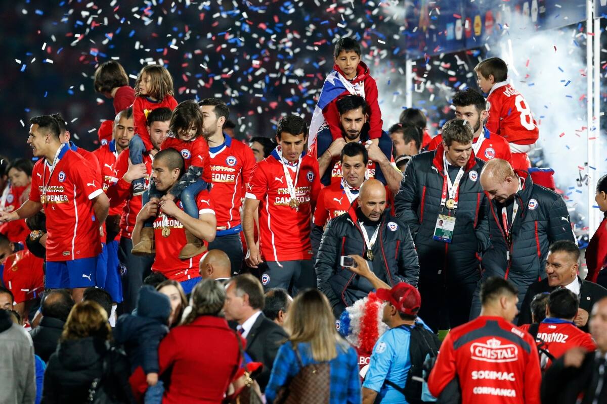 en la celebración de La Roja en 2015.