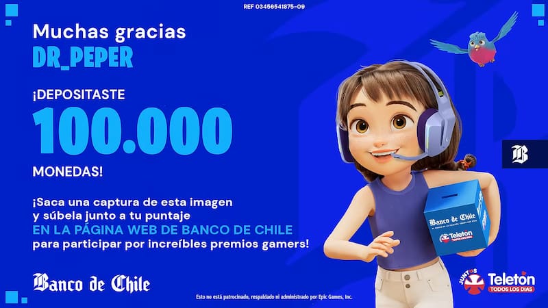 Esta es la foto que debes subir al sitio web de Banco de Chile para ganar alguno de los increíbles premios.