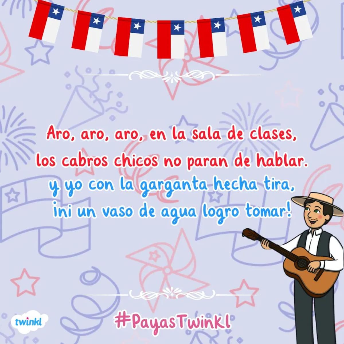 Comparte con tus amigos estas entretenidas rimas para celebrar las Fiestas Patrias. Créditos: Pinterest.