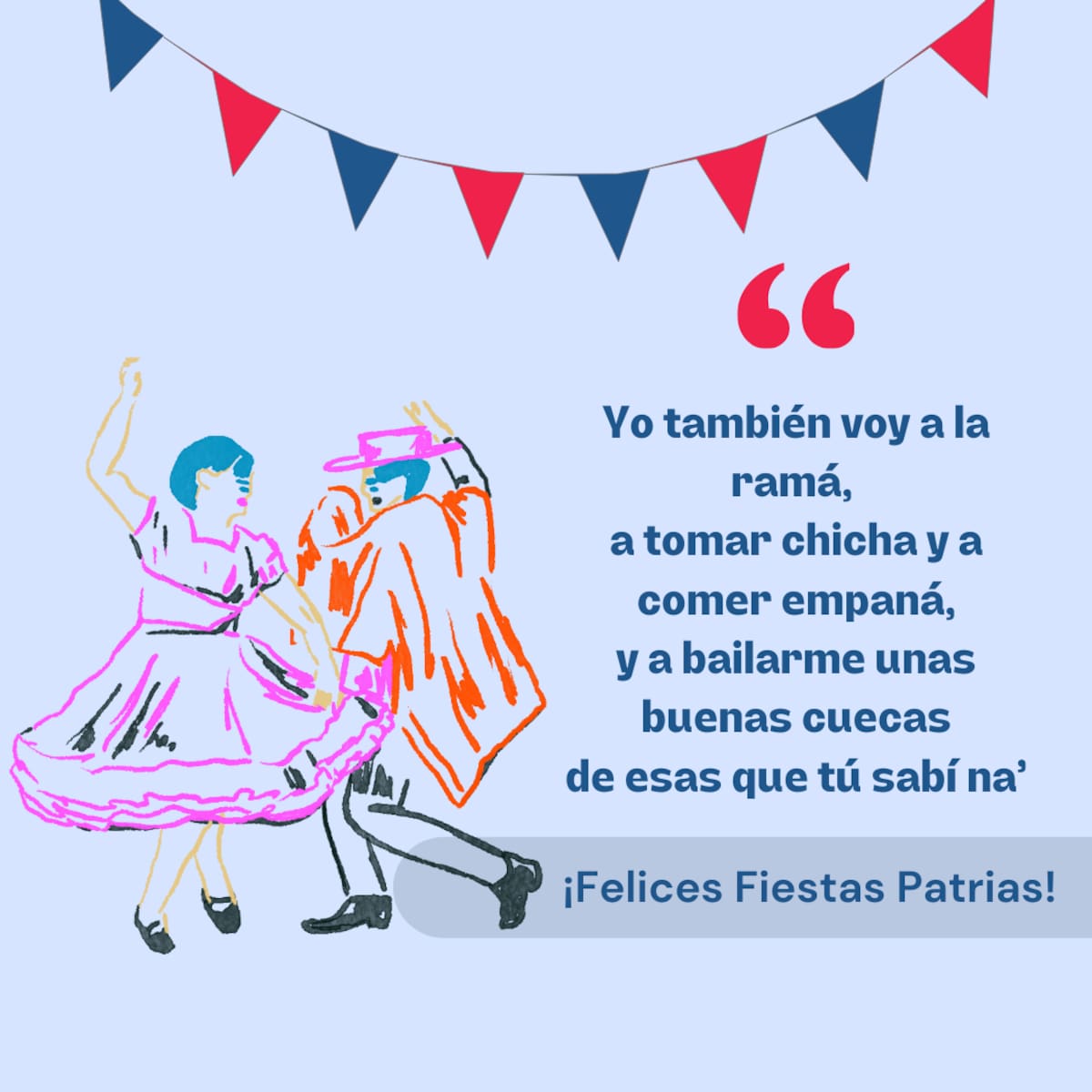 Comparte con tus amigos estas entretenidas rimas para celebrar las Fiestas Patrias. Créditos: Pinterest.