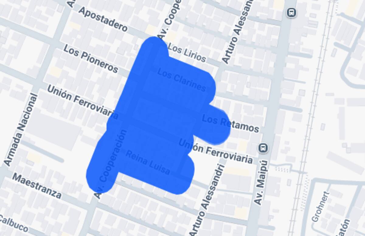 Estas calles se verán afectadas hasta las 17:00 horas del martes 18 de noviembre. Foto: Enel.
