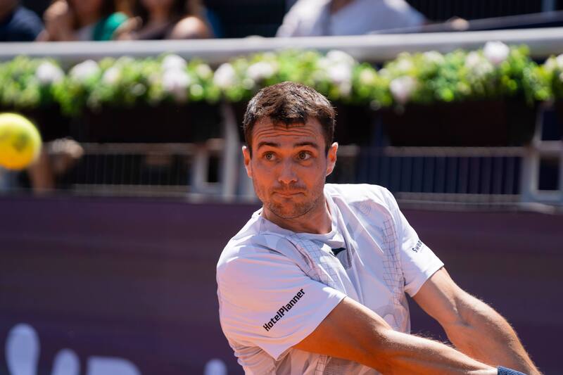 también criticó el estado de la cancha del Court Central del Open Chile. Foto: Chile Open 2024.