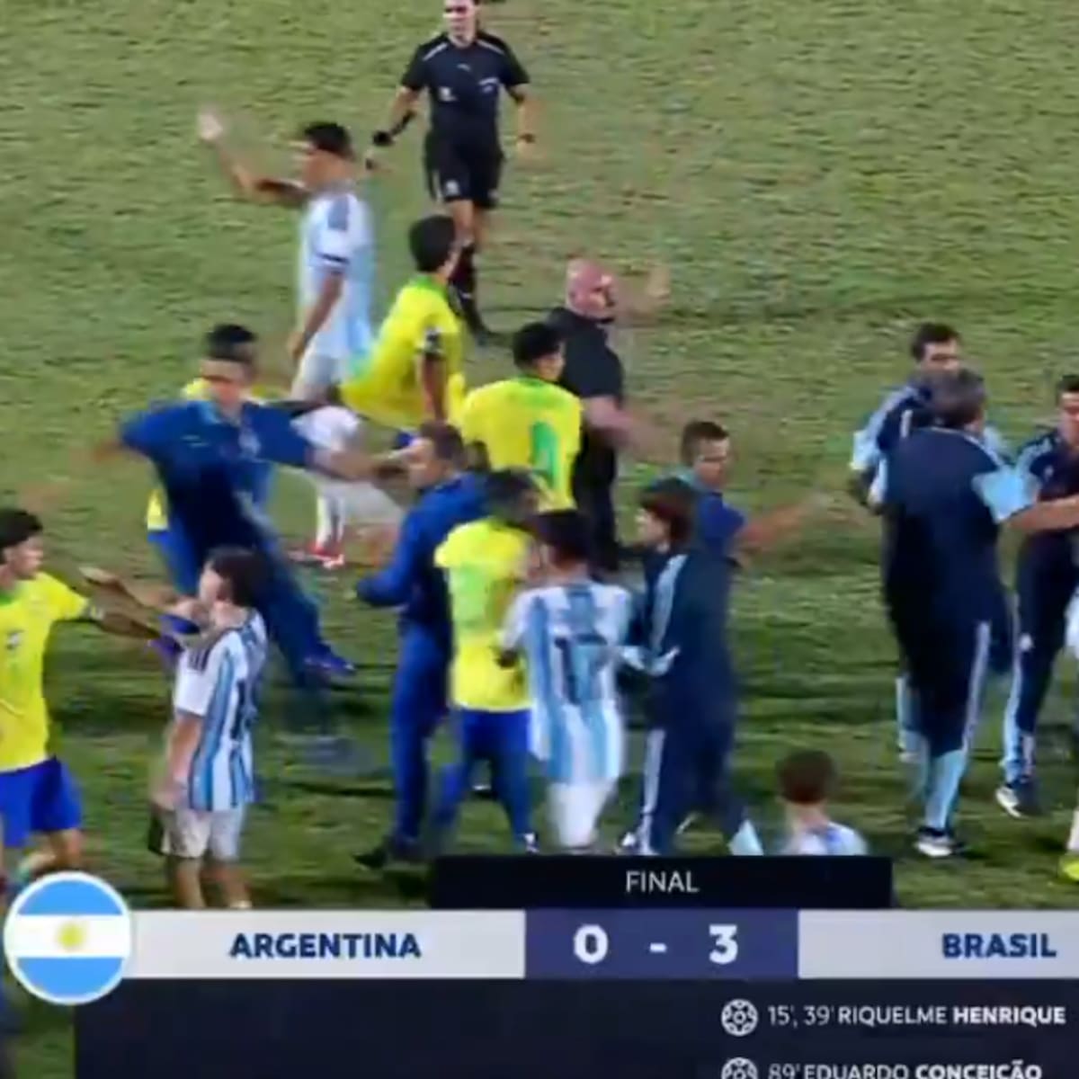 VIDEO | Escándalo en el Sudamericano Sub-17 entre Brasil y Argentina: provocaciones y acusaciones de racismo