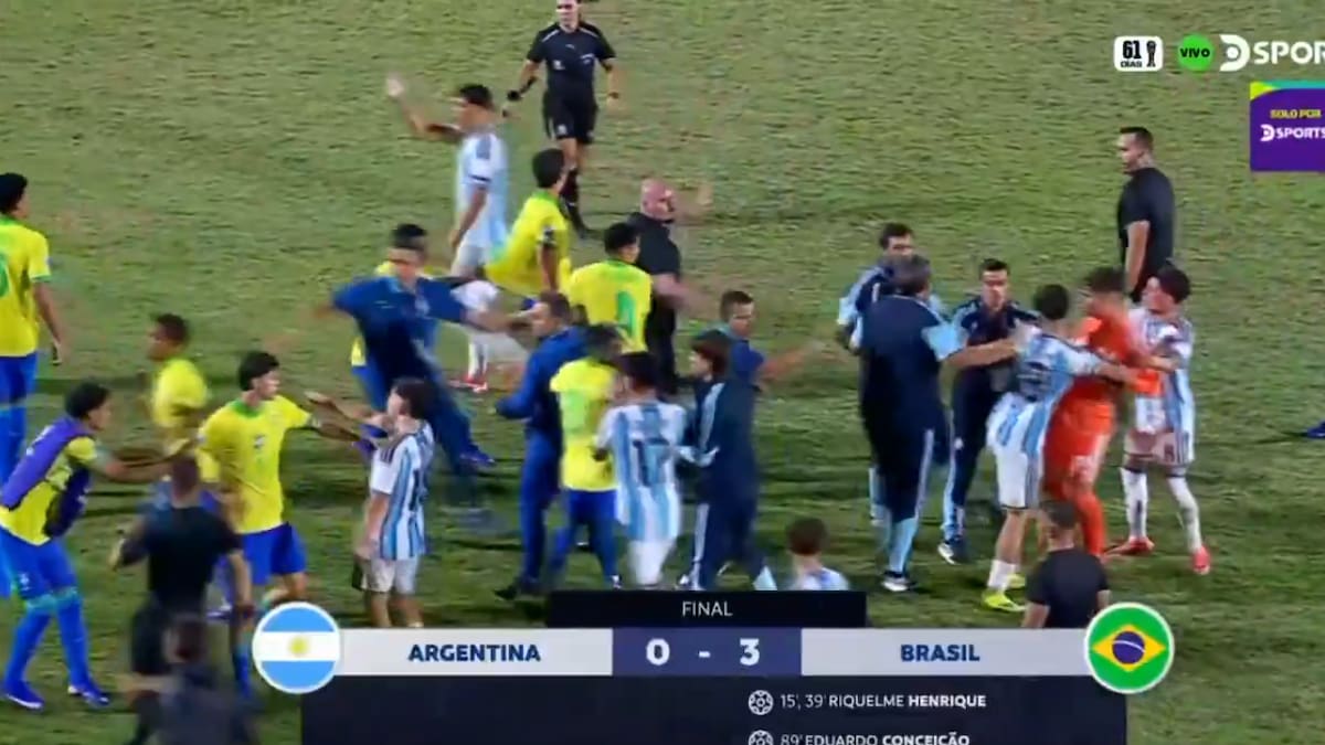 VIDEO | Escándalo en el Sudamericano Sub-17 entre Brasil y Argentina: provocaciones y acusaciones de racismo