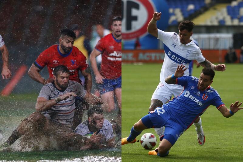 Las fuertes lluvias amenazan al Estadio Santa Laura.