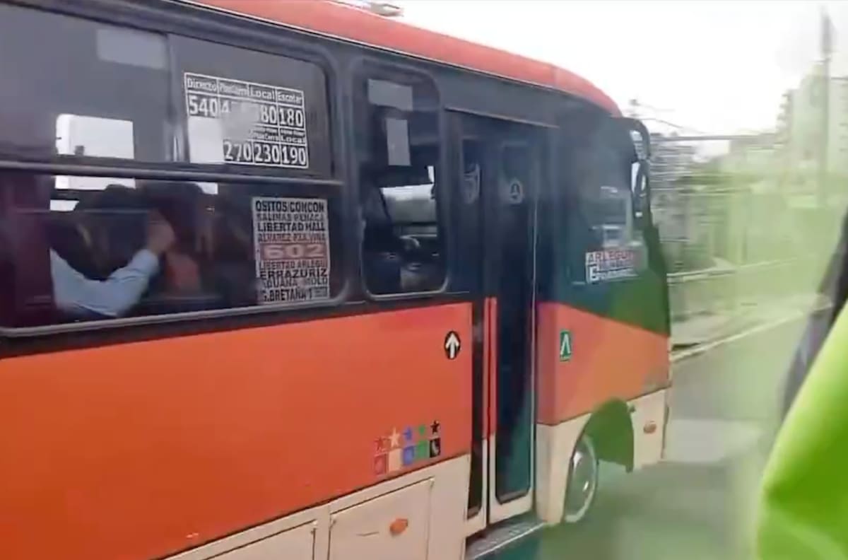 “Por si me muero, sepan donde buscarme”: Captan peligrosa maniobra de micro en Valparaíso