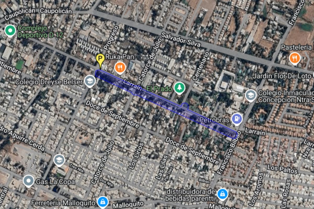 Sector afectado por el corte de agua.